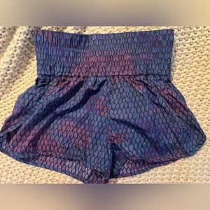Free People Movement Blue and Purple Active Shorts | Medium